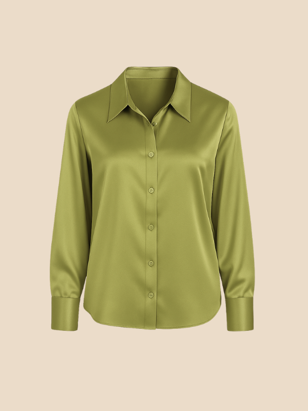 Elena – Satin Bluse Damen