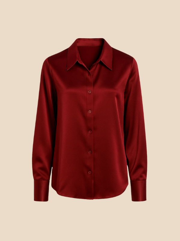 Elena – Satin Bluse Damen