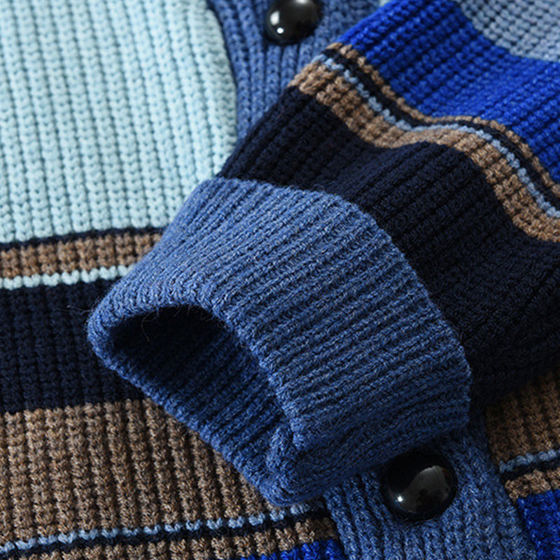 Marlon – Gestreifte Strickjacke Herren