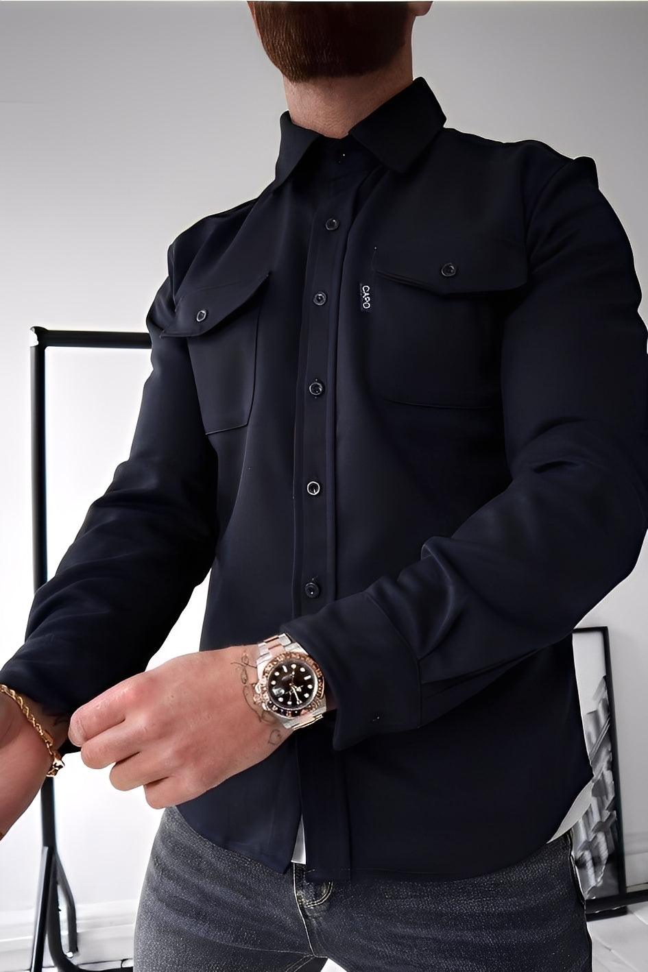 Finn – Strukturierte Herren Overshirt-Jacke