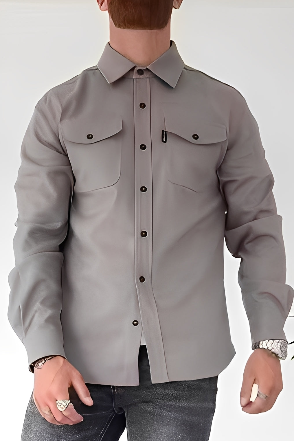 Finn – Strukturierte Herren Overshirt-Jacke