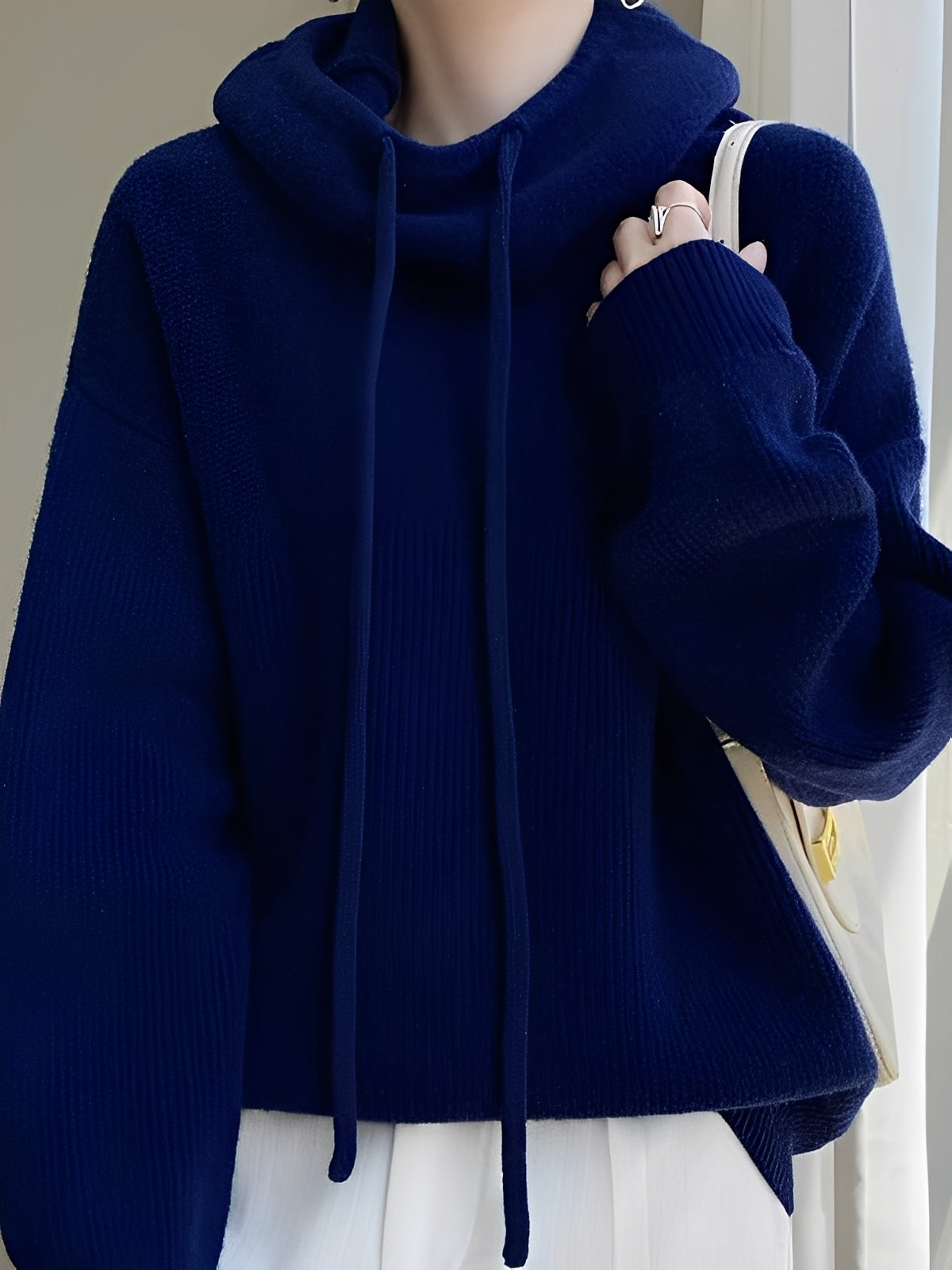 Lea – Kuscheliger Damen Strickpullover mit Stehkragen