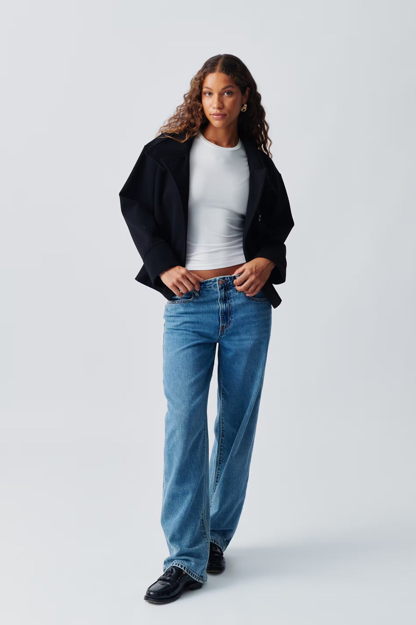 Elina – Kurzer Wollmantel mit Stehkragen Damen