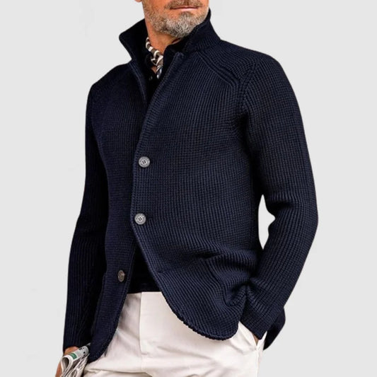Matteo – Strickjacke mit Stehkragen Herren