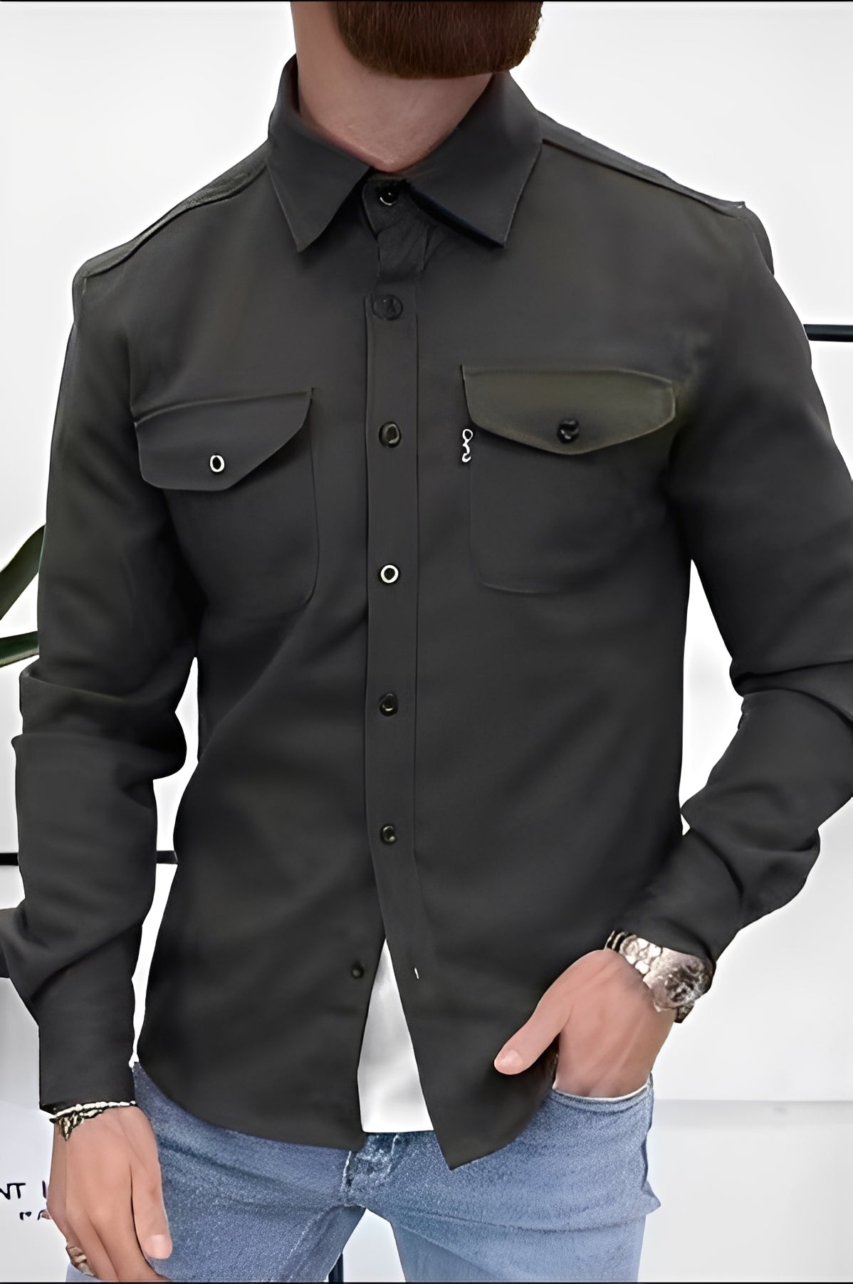 Finn – Strukturierte Herren Overshirt-Jacke