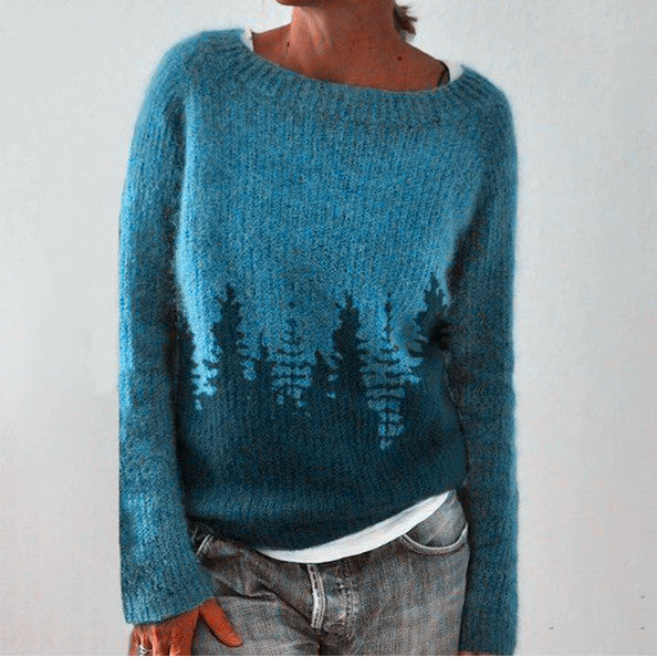 Lara - Damen Strickpullover mit Rundhalsausschnitt