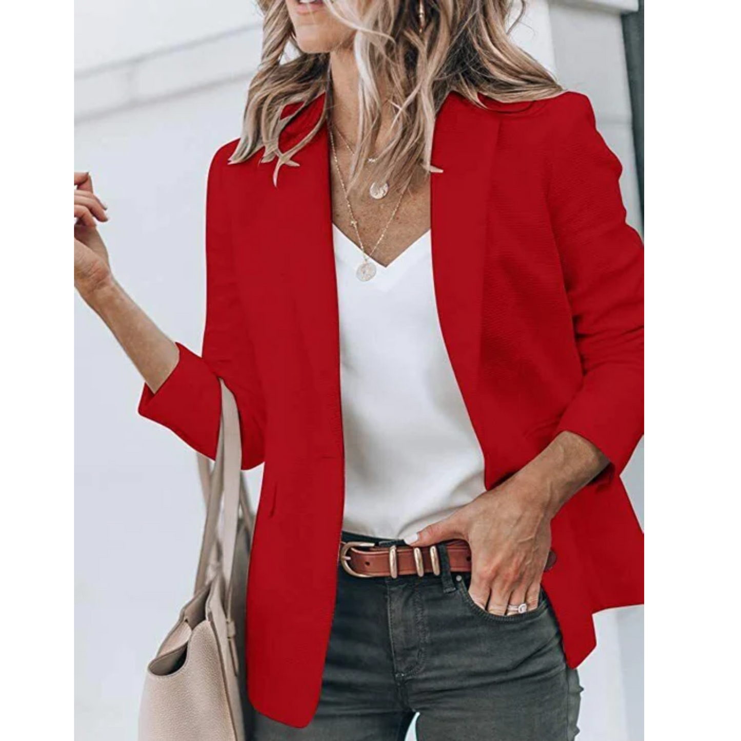 Sophia - Damen Blazer mit Reverskragen und Taschen