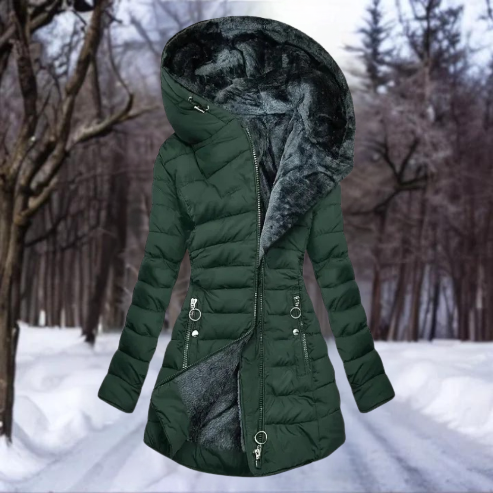 Clara – Damen Winterjacke mit Fleecefutter und Kapuze