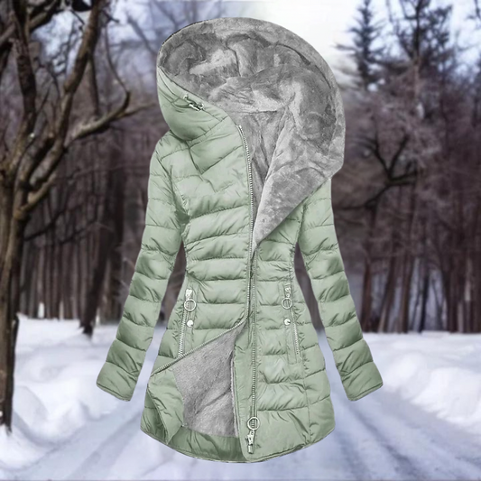 Clara – Damen Winterjacke mit Fleecefutter und Kapuze