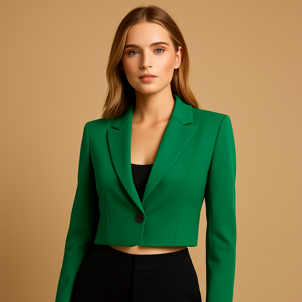 Smaragdgrüner taillierter Blazer