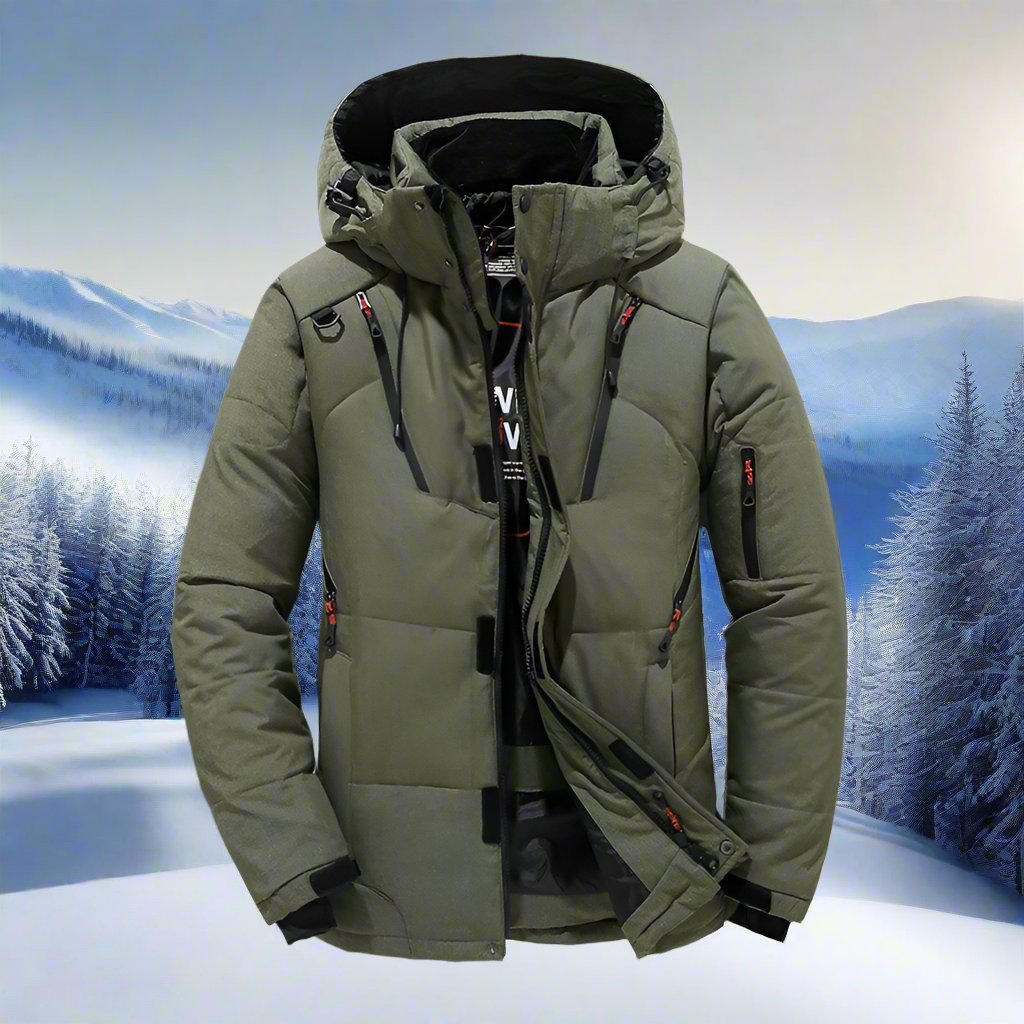 Felix - Herren Winterjacke mit Kapuze und Reißverschlusstaschen