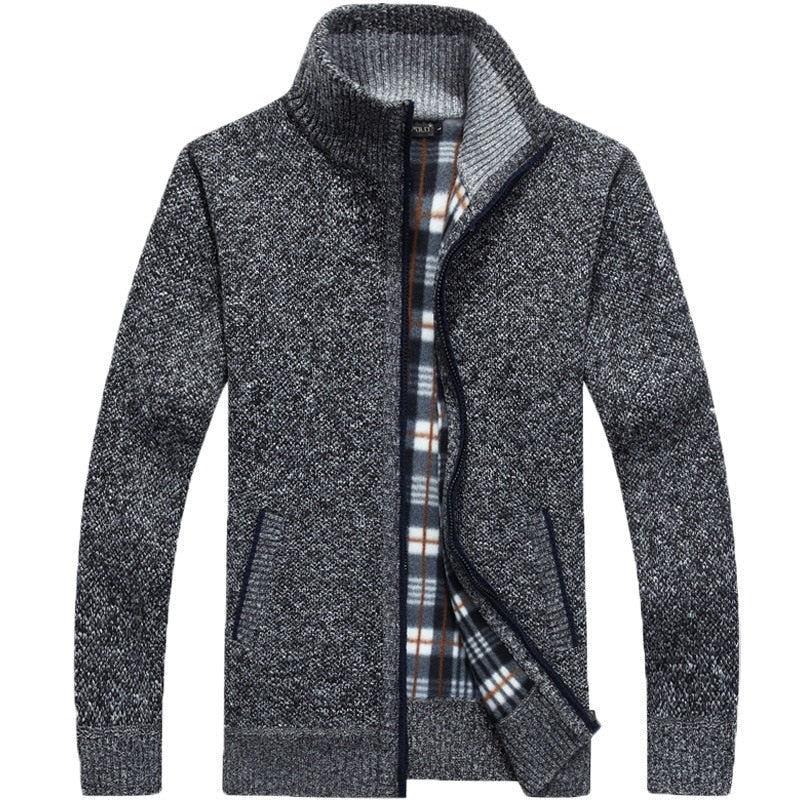 Tobias – Gefütterte Strickjacke Herren Winterjacke