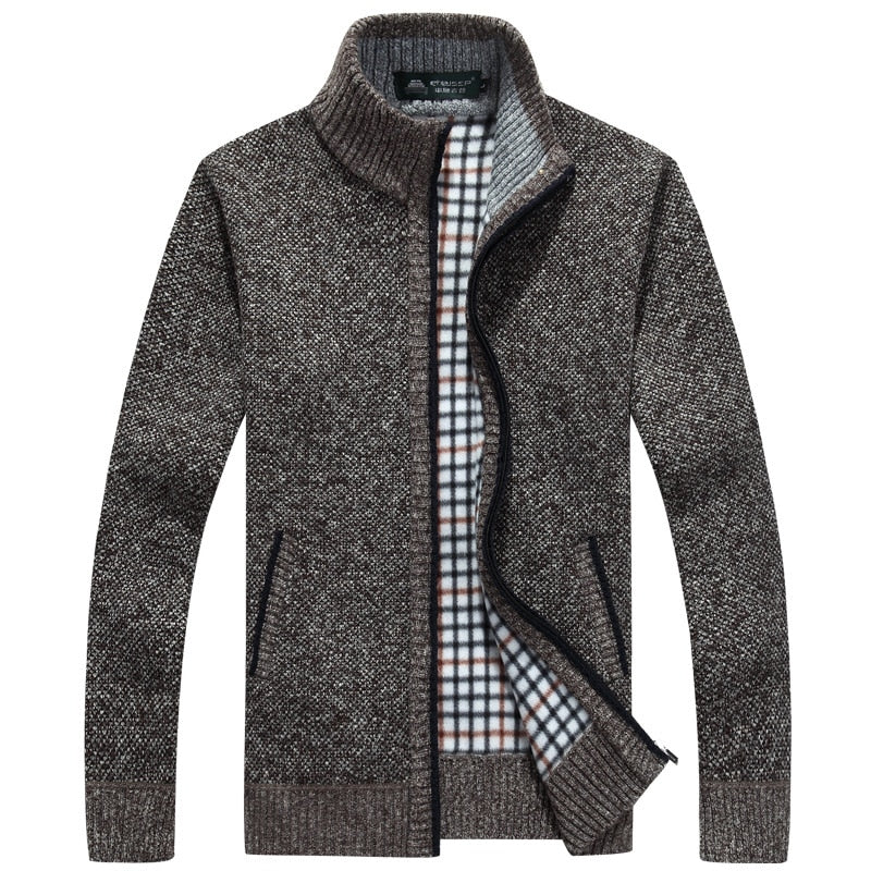Tobias – Gefütterte Strickjacke Herren Winterjacke