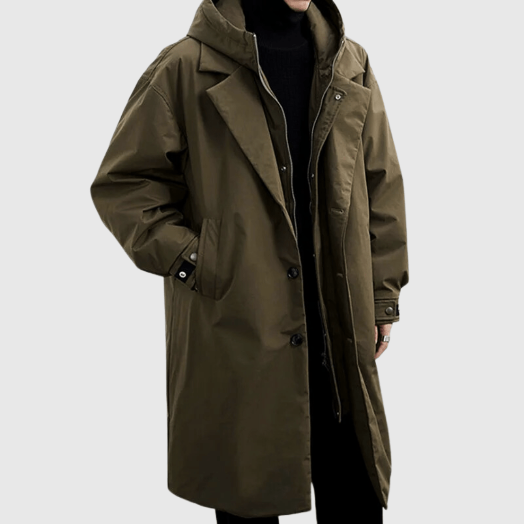 Lennard – Oversized Herren Mantel mit Kapuze