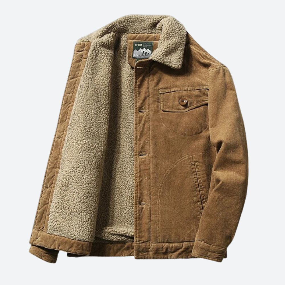 Ben – Cordjacke mit Teddyfutter für Herren