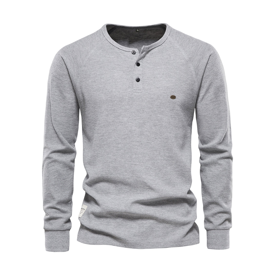 Jonas - Herren Henley Shirt mit Knopfleiste