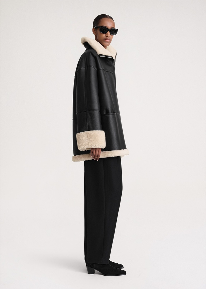 Selena - Damen Lammfelljacke mit Oversize-Schnitt