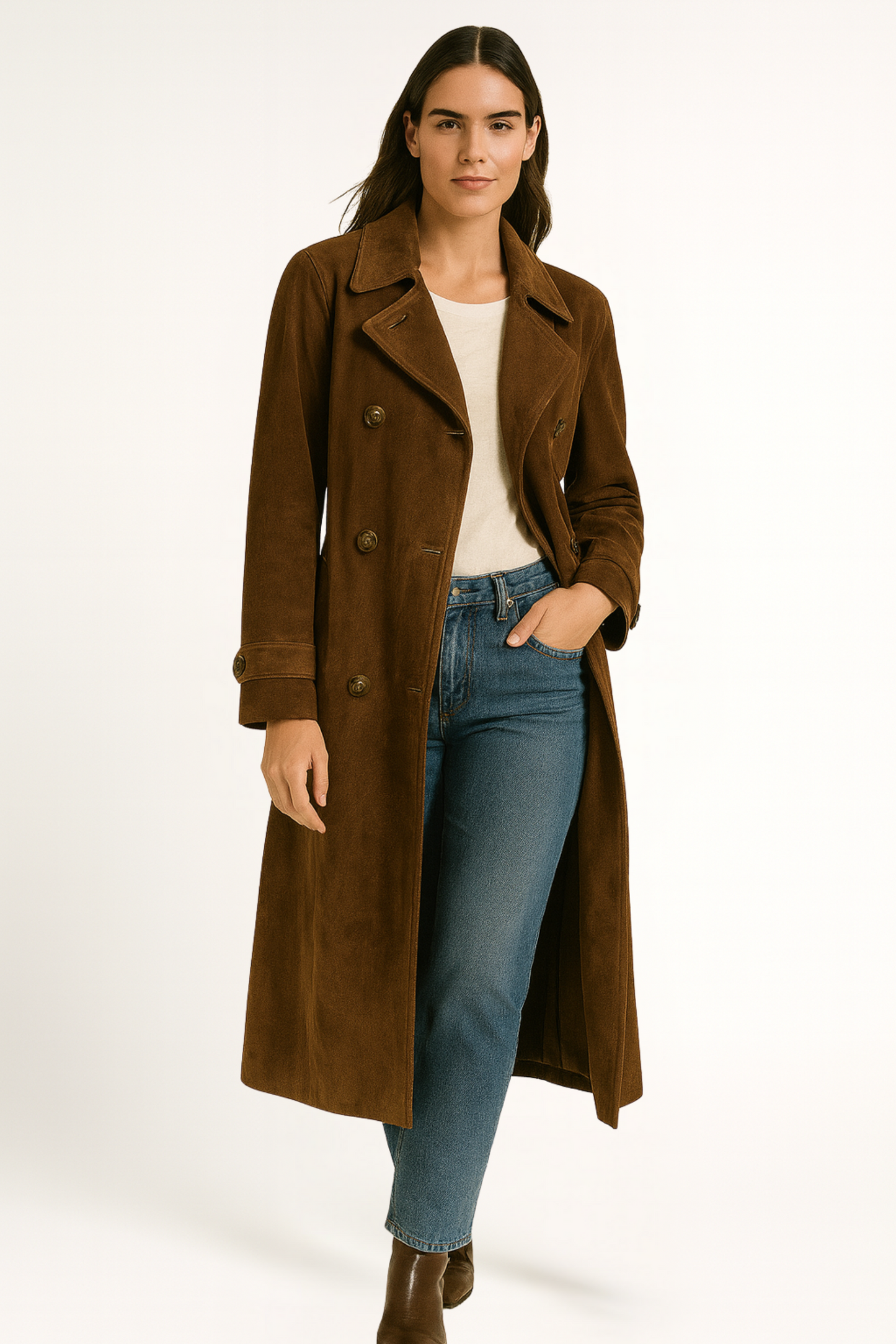 Camilla - Damen Trenchcoat mit Reverskrage