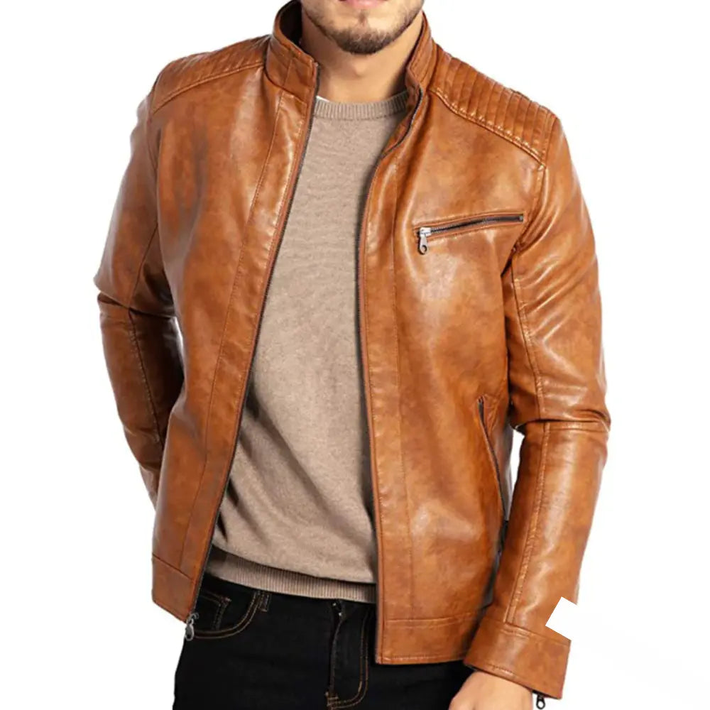 Luca – Klassische Biker-Lederjacke für Herren