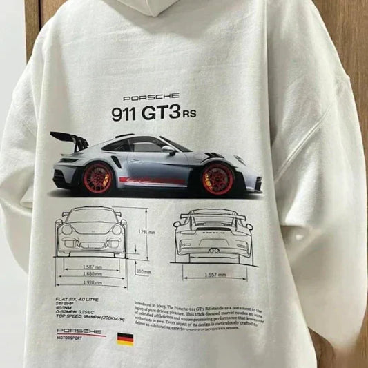 Max – Grafik Hoodie mit Sportwagen-Print Herren
