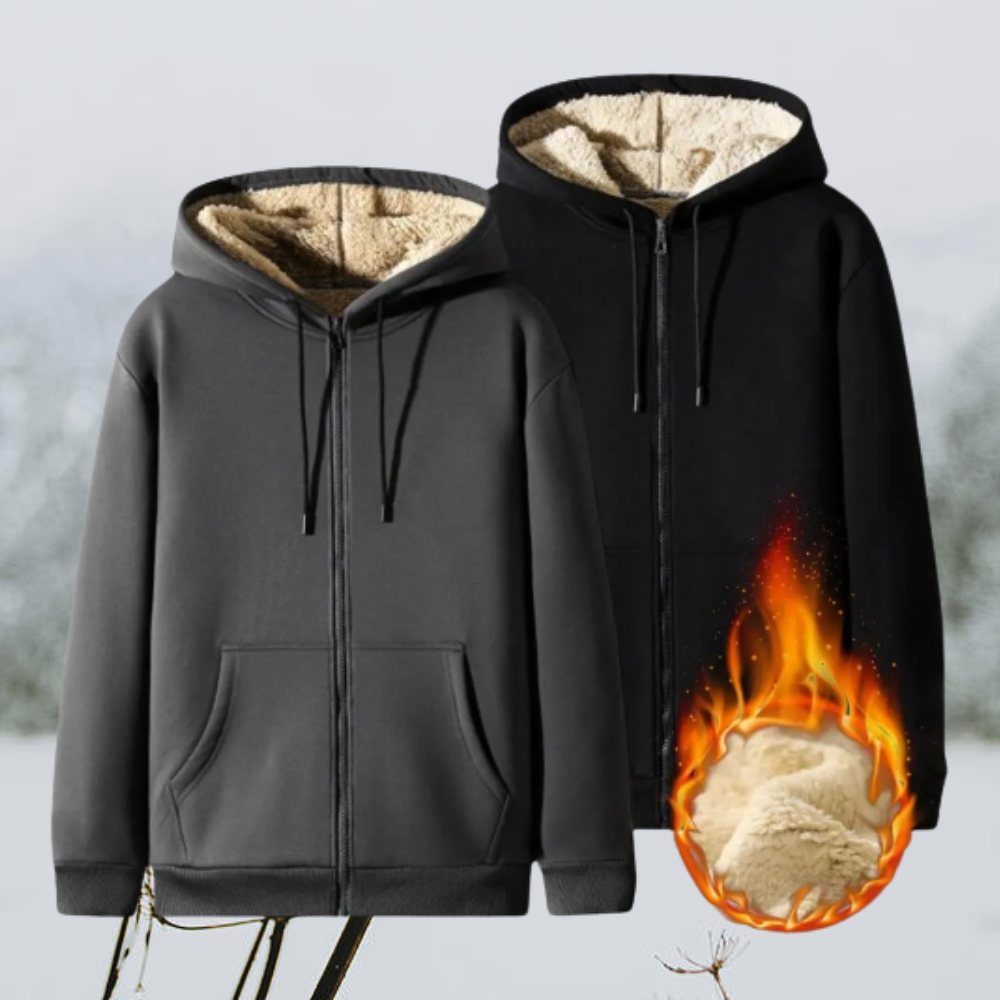 Fabio - Herren Winterjacke mit Kapuze und Teddyfutter