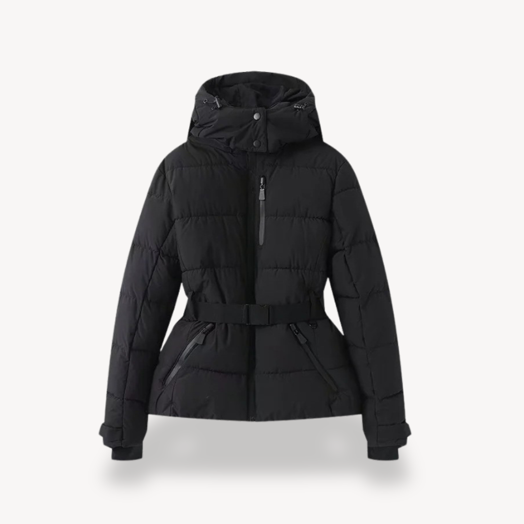 Sophie – Elegante Damen Steppjacke mit Taillengürtel