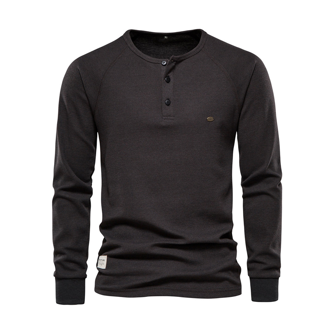 Jonas - Herren Henley Shirt mit Knopfleiste