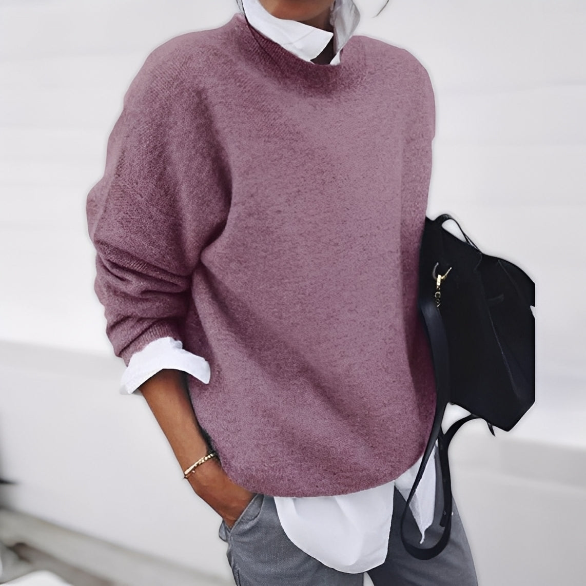 Sophia - Damen Strickpullover Oversize