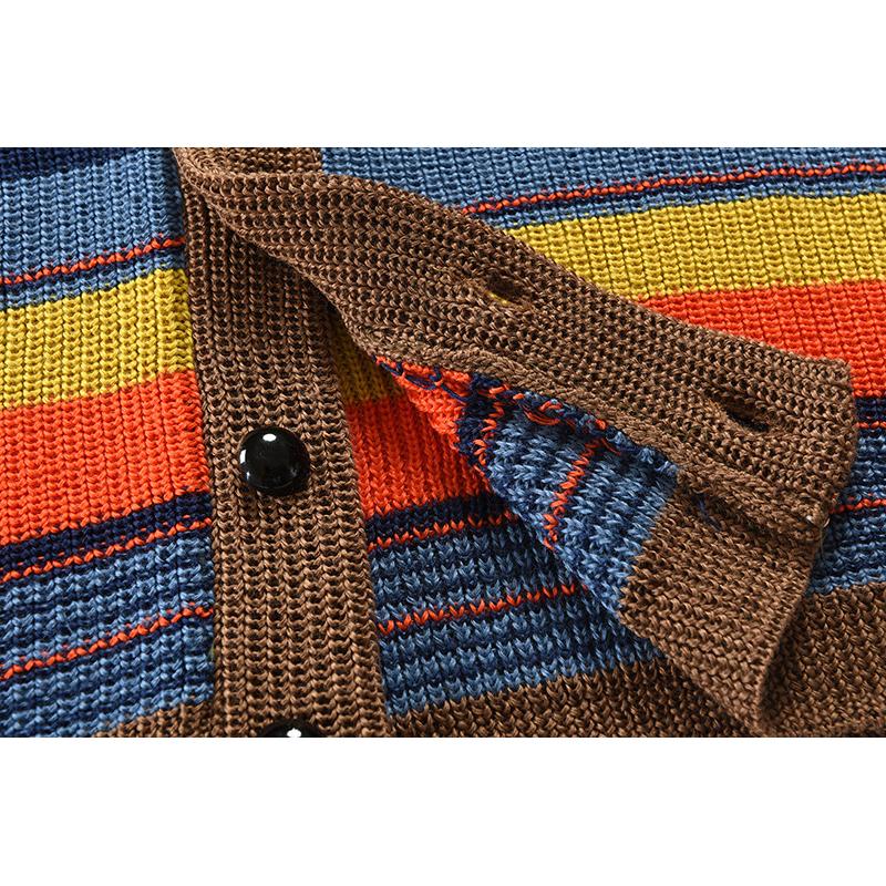 Marlon – Gestreifte Strickjacke Herren