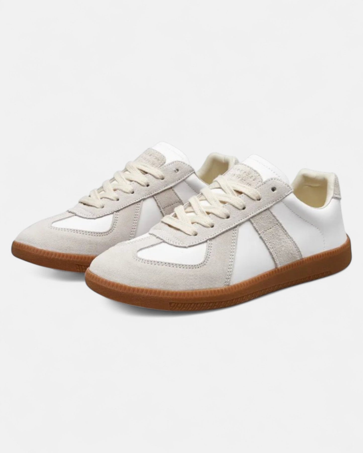 Leandro – Klassische Retro - Schuhe mit dicker Sohle -  Weiß - Sneakers - Temala
