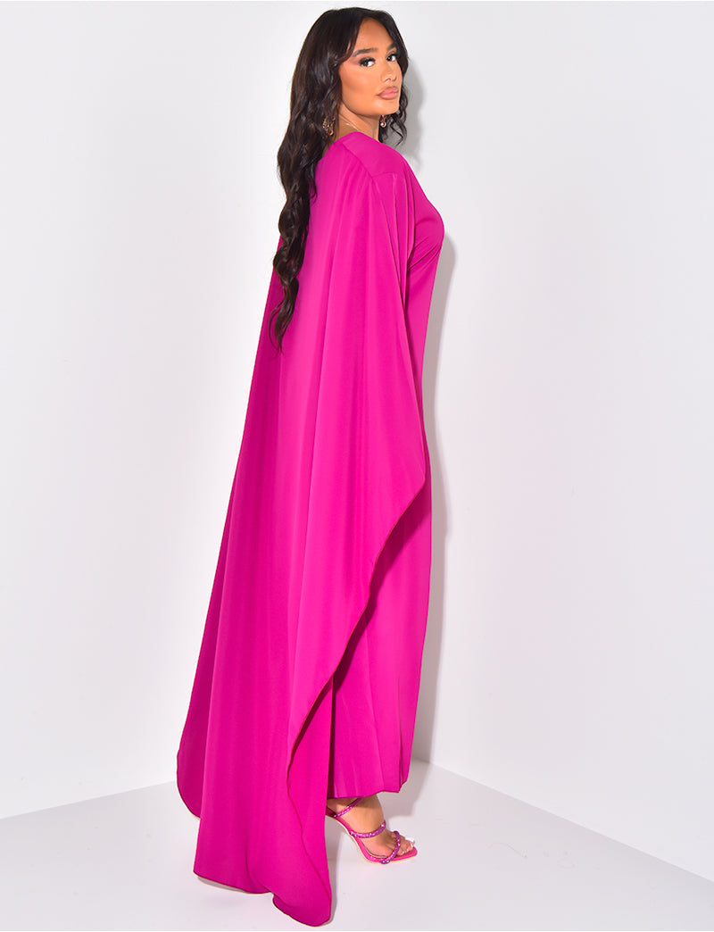 Amira – Elegantes Maxikleid mit Umhangärmel für Damen