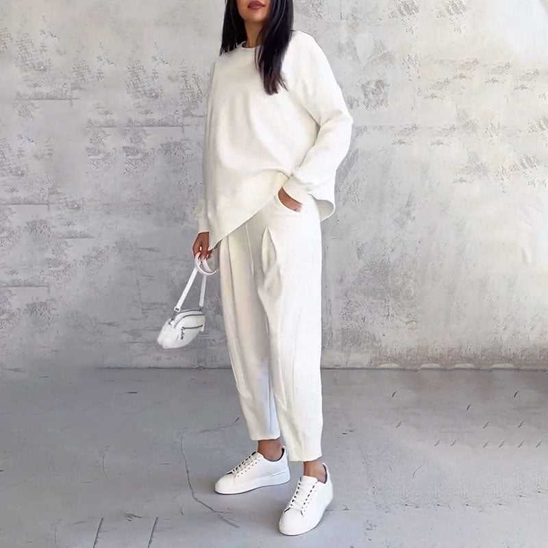 Isabella - Damen Zweiteiler Set mit lockerem Oberteil