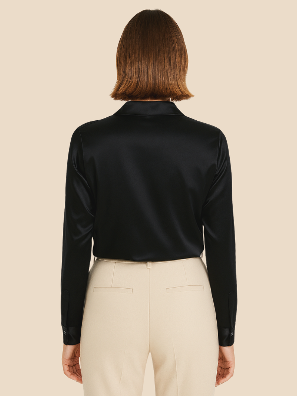 Elena – Satin Bluse Damen