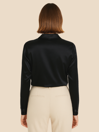 Elena – Satin Bluse Damen