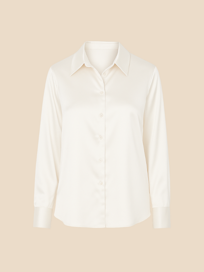 Elena – Satin Bluse Damen