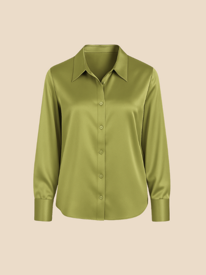 Elena – Satin Bluse Damen