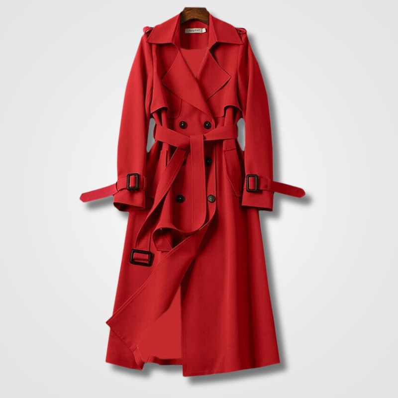 Victoria – Klassischer Damen Trenchcoat mit Bindegürtel