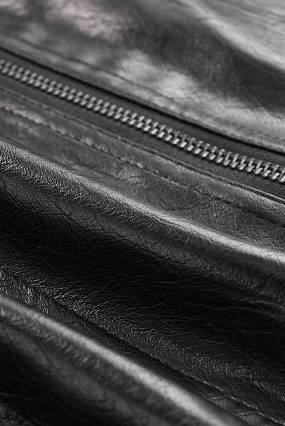 Sofia – Damen Lederjacke mit Reißverschluss und Stehkragen