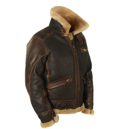 Ethan – Herren Fliegerjacke mit Fellkragen und Retro-Design