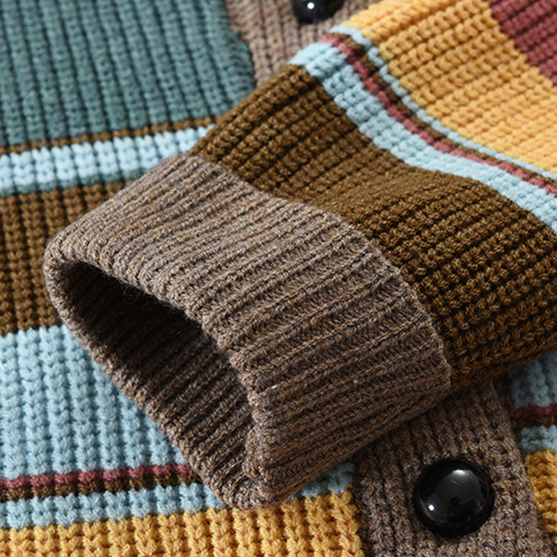 Marlon – Gestreifte Strickjacke Herren