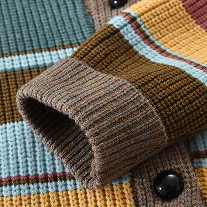 Marlon – Gestreifte Strickjacke Herren