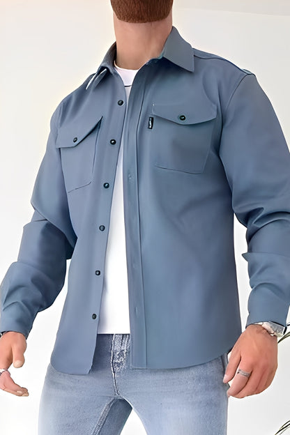 Finn – Strukturierte Herren Overshirt-Jacke