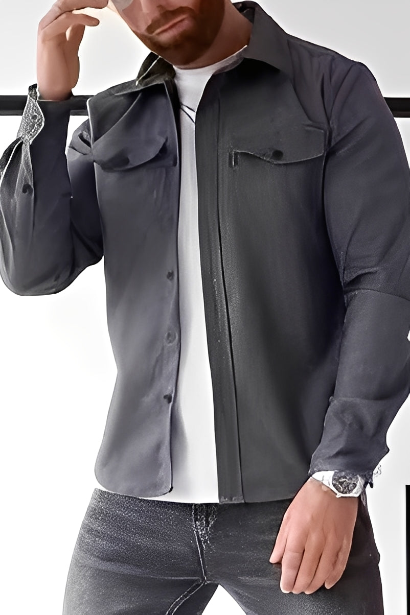 Finn – Strukturierte Herren Overshirt-Jacke