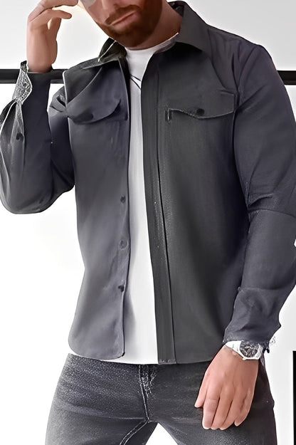 Finn – Strukturierte Herren Overshirt-Jacke