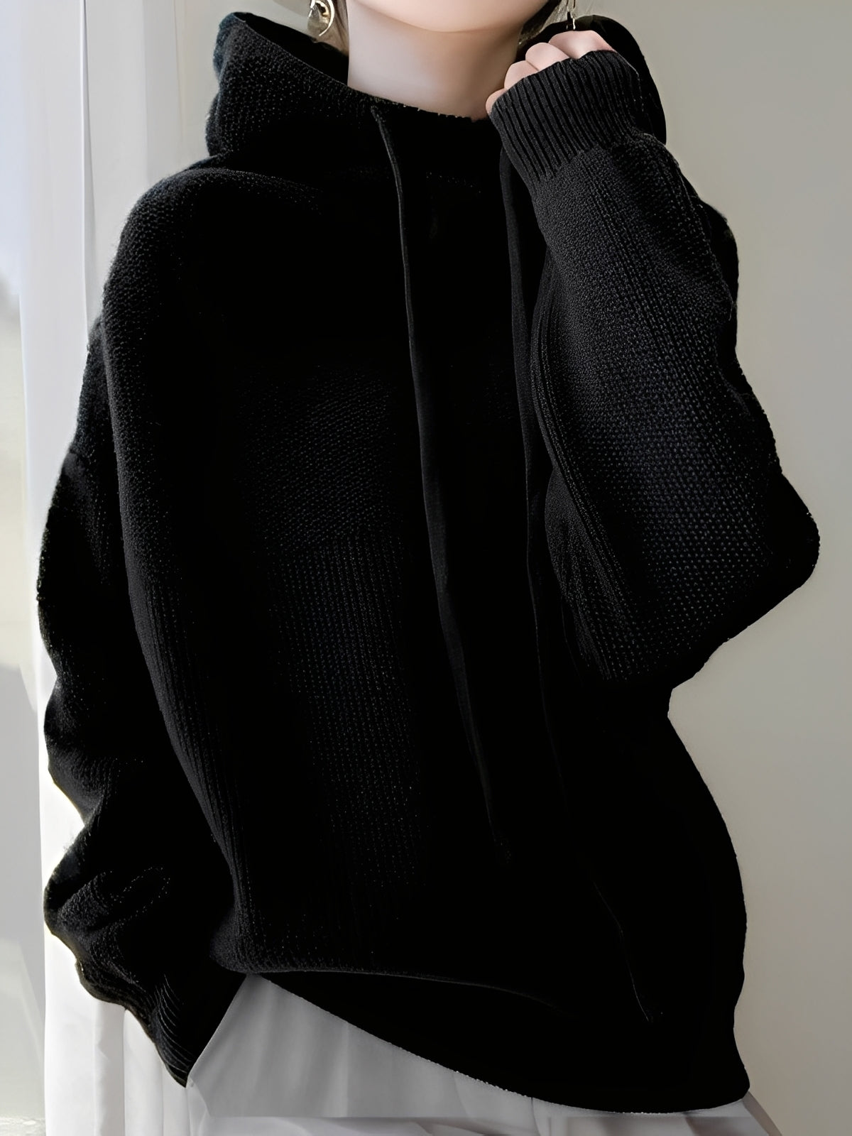 Lea – Kuscheliger Damen Strickpullover mit Stehkragen