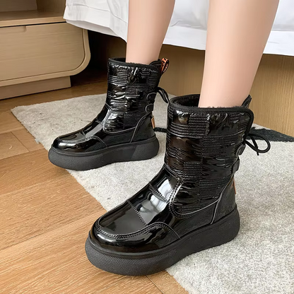 Mira – Gefütterte High-Top Winterstiefel Damen