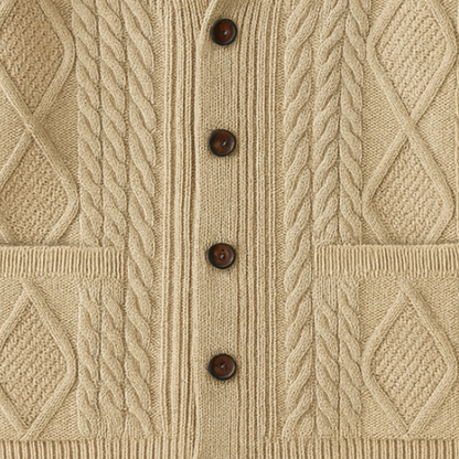 Milan – Herren Strickjacke mit Schalkragen und Knopfleiste