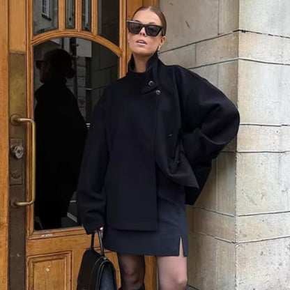 Clara – Elegante Damen Kurzjacke mit weitem Kragen