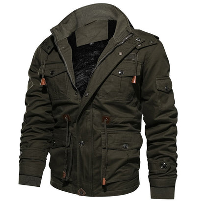 Elias - Herren Winterjacke mit Kapuze und Taschen