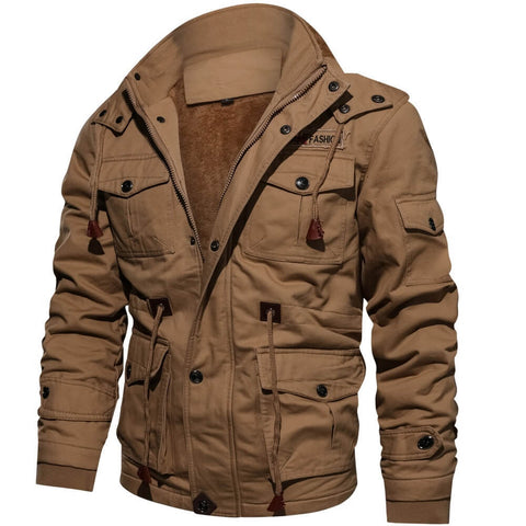 Elias - Herren Winterjacke mit Kapuze und Taschen